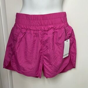 Kinesis Wind Runner, High Waisted Woven Pull-On Shorts, Rose Violet Sz S